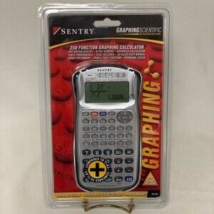 NEW Sentry CA756 Graphing Scientific Calculator 250-Function School Math Silver